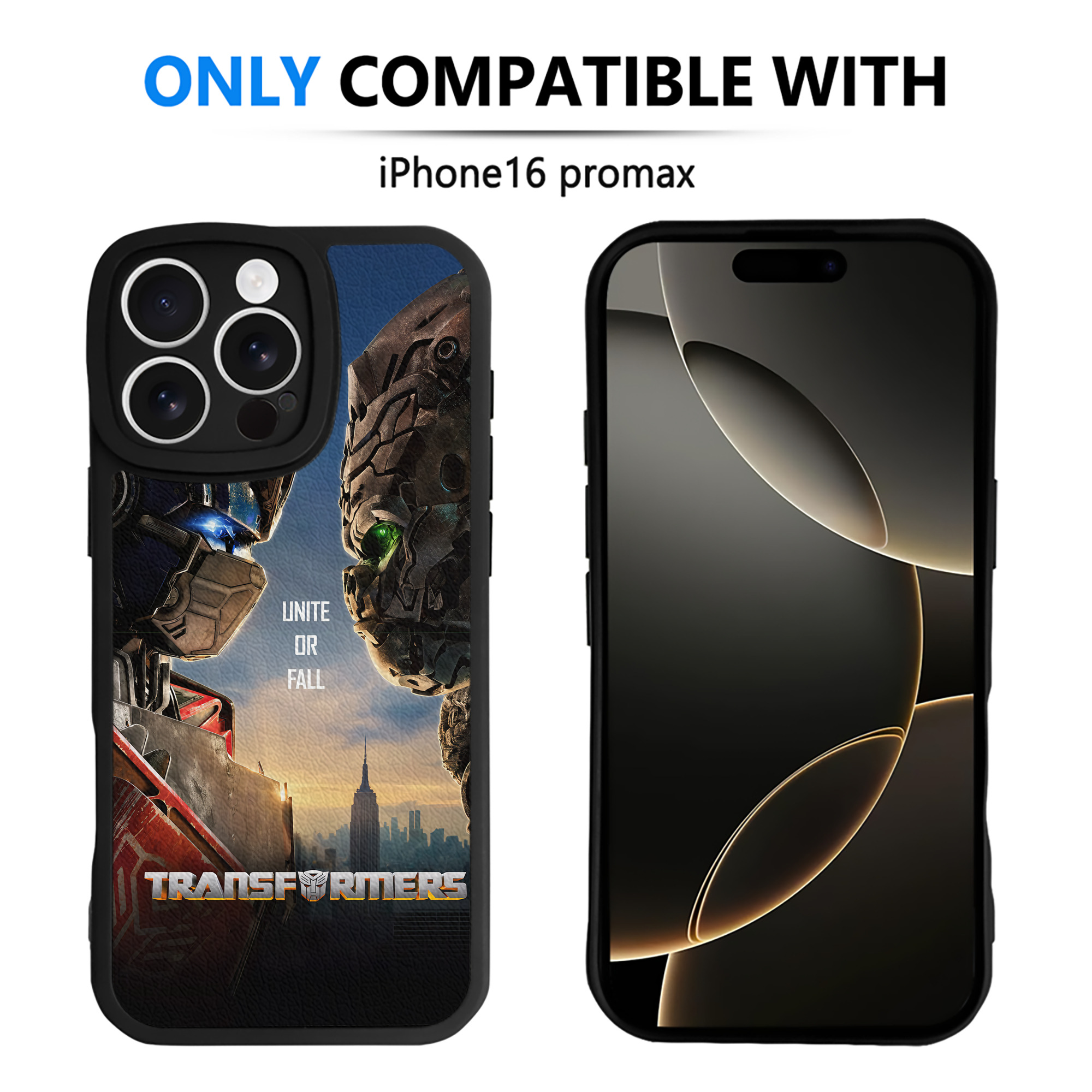 （画像用） Transformers トランスフォーマー 【iPhone 16シリーズ対応】シリコンスマホケース（レザー調） 材質：シリコン